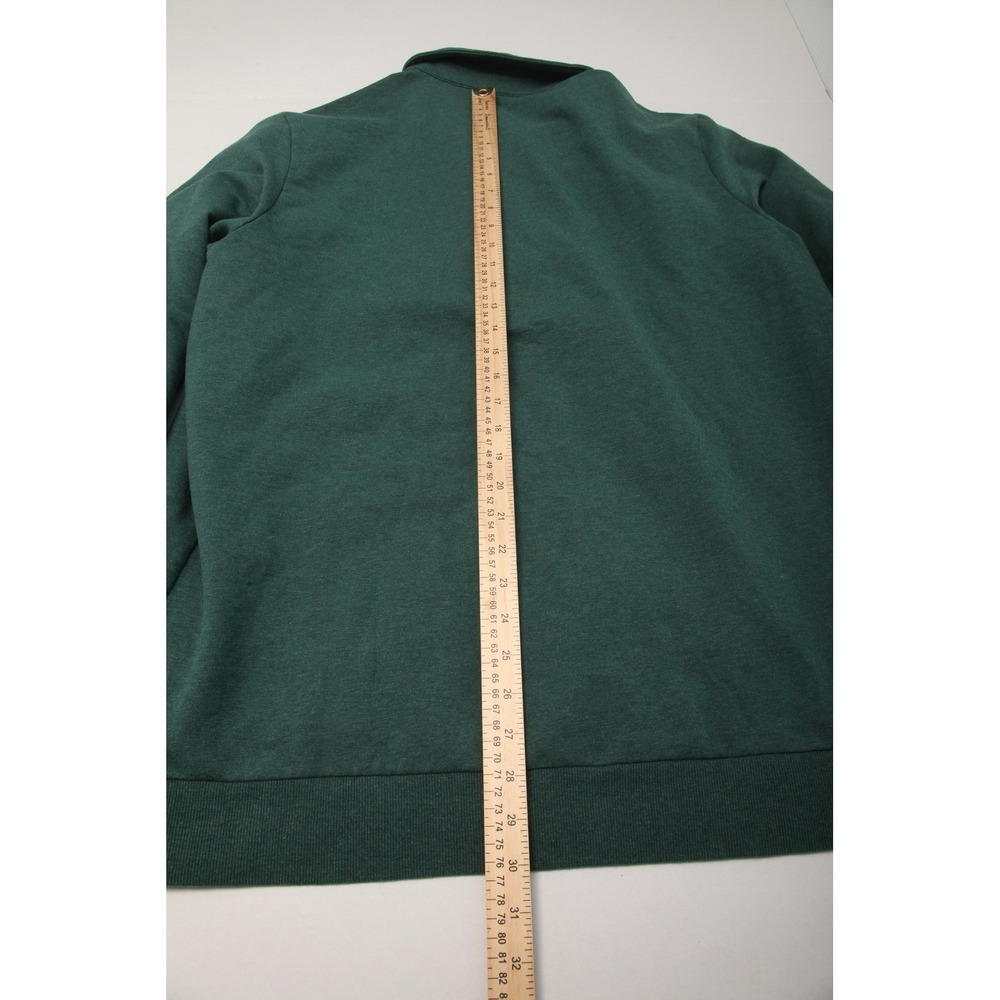 Criquet Men's XXL Green Long Sleeve Polo Sweater Pullover Kangaroo Pocket Cotton - Picture 9 of 11